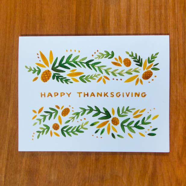 Thanksgiving Greeting Card for wholesale by Pretty Bird Paper Co.