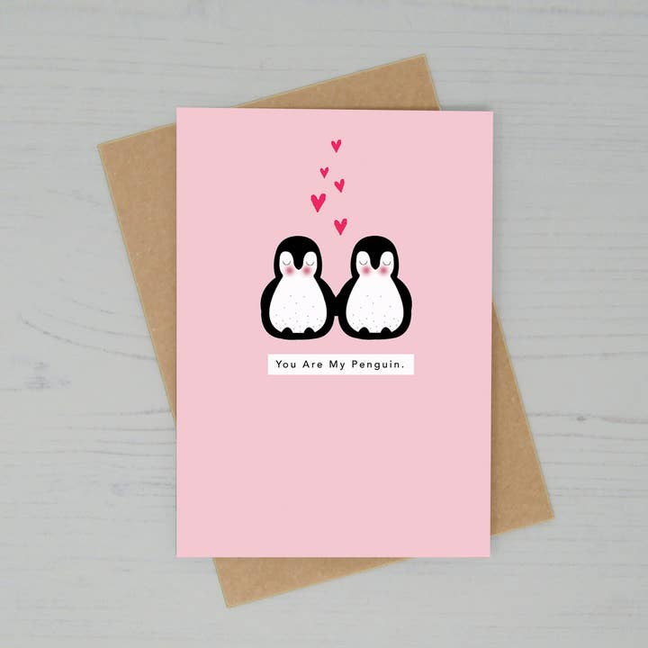 Du bist mein Pinguin - Jubiläumskarte für den Großhandel von Lucy Alice