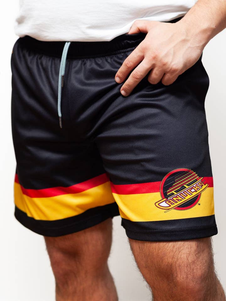 Vancouver Canucks Retro Alternatieve Mesh Hockeyshorts voor wholesale door Bench Clearers