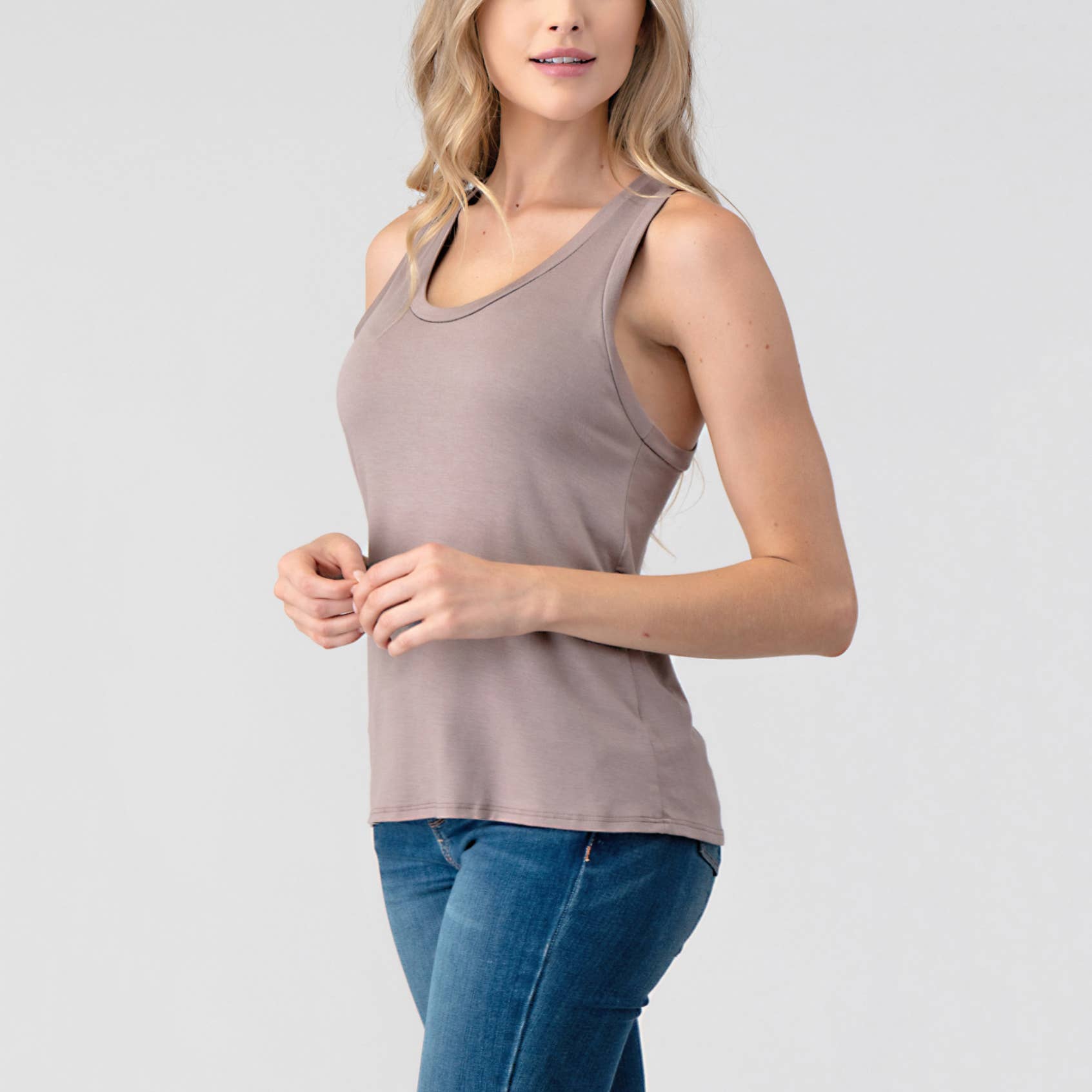 Heimious - Vente Débardeur – femme - Débardeur en jersey modal à encolure dégagée, 255213