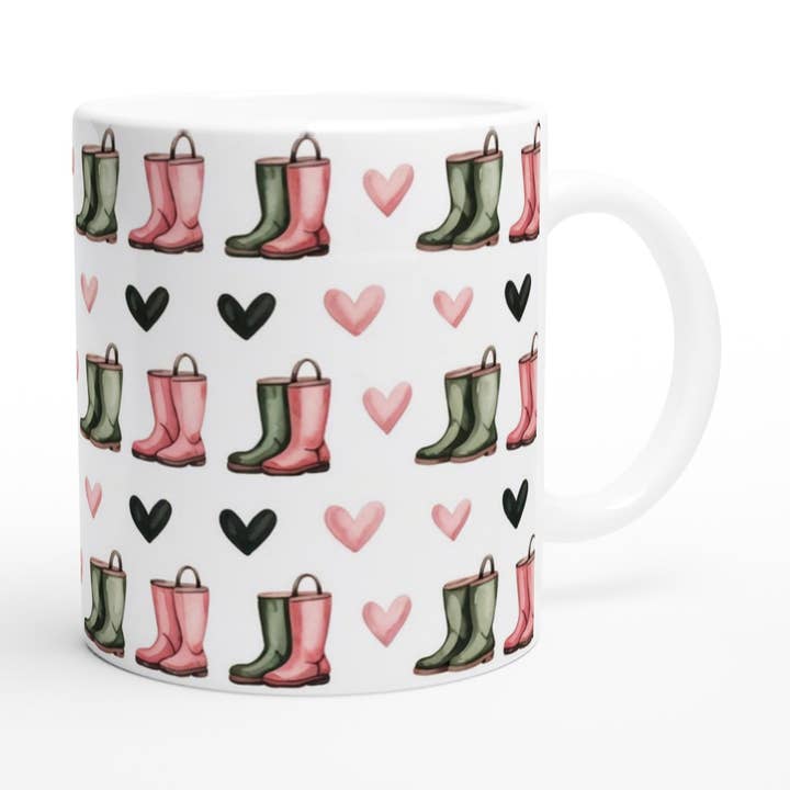 Stylish Wellies Ceramic Mug - Unique Pottery Drinkware for wholesale by Aminelle & Willow
