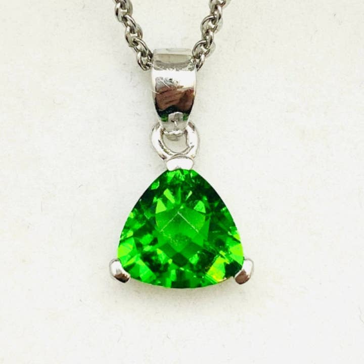 Twan Kee Jewelry - Wholesale Pendant/Charm Necklace - P70808 Mt. St. Helens Helenite Trillion Shape (8x8mm)