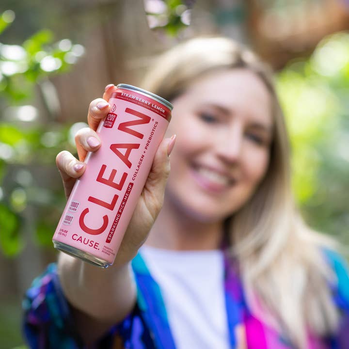CLEAN Cause - Wholesale Iced Tea - Gut Health Prebiotic Collagen Energy Drink Strawberry Lemon