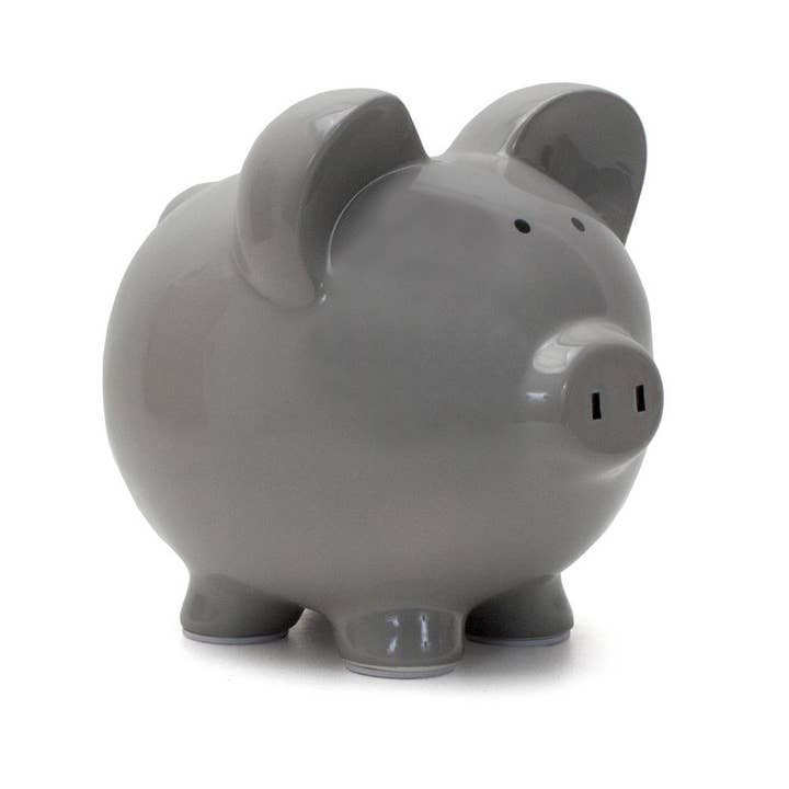 Child To Cherish® - Wholesale Money/Piggy Bank - Kids & Baby - Gray Big Ear Pig