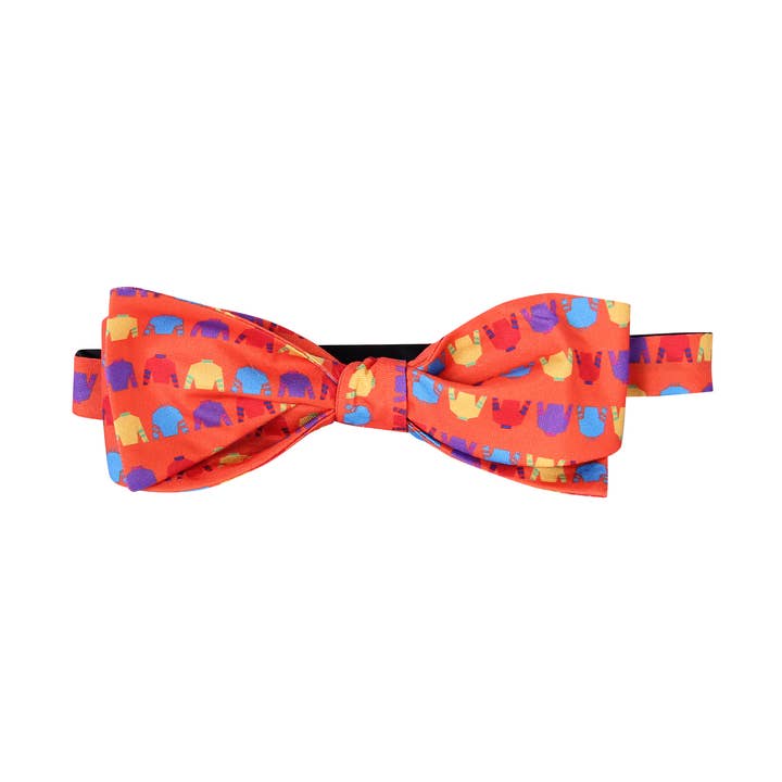 Nœud papillon en soie de jockey orange pour la vente par Barrel Down South