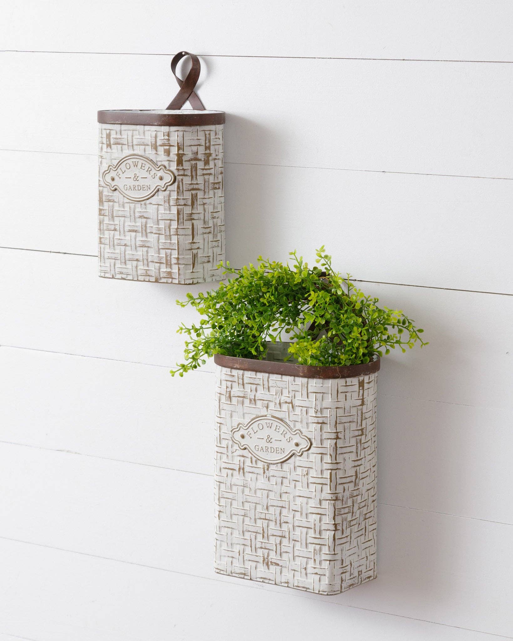 Audrey's Home & Gift - Wholesale Wall Planter - Wall Planters - Flowers And Garden (Set Of 02)1