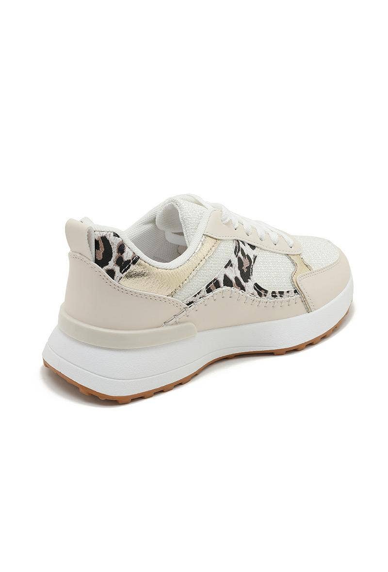 No Doubt Shoes – wholesale Lifestyle trainers – Women′s – ROUND TOE SIDE PATCH DETAILED LACE UP CHUNKY SNEAKERS 14