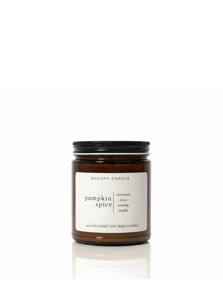 Candela di spezie alla zucca per la vendita all'ingrosso da parte di Believe Candle
