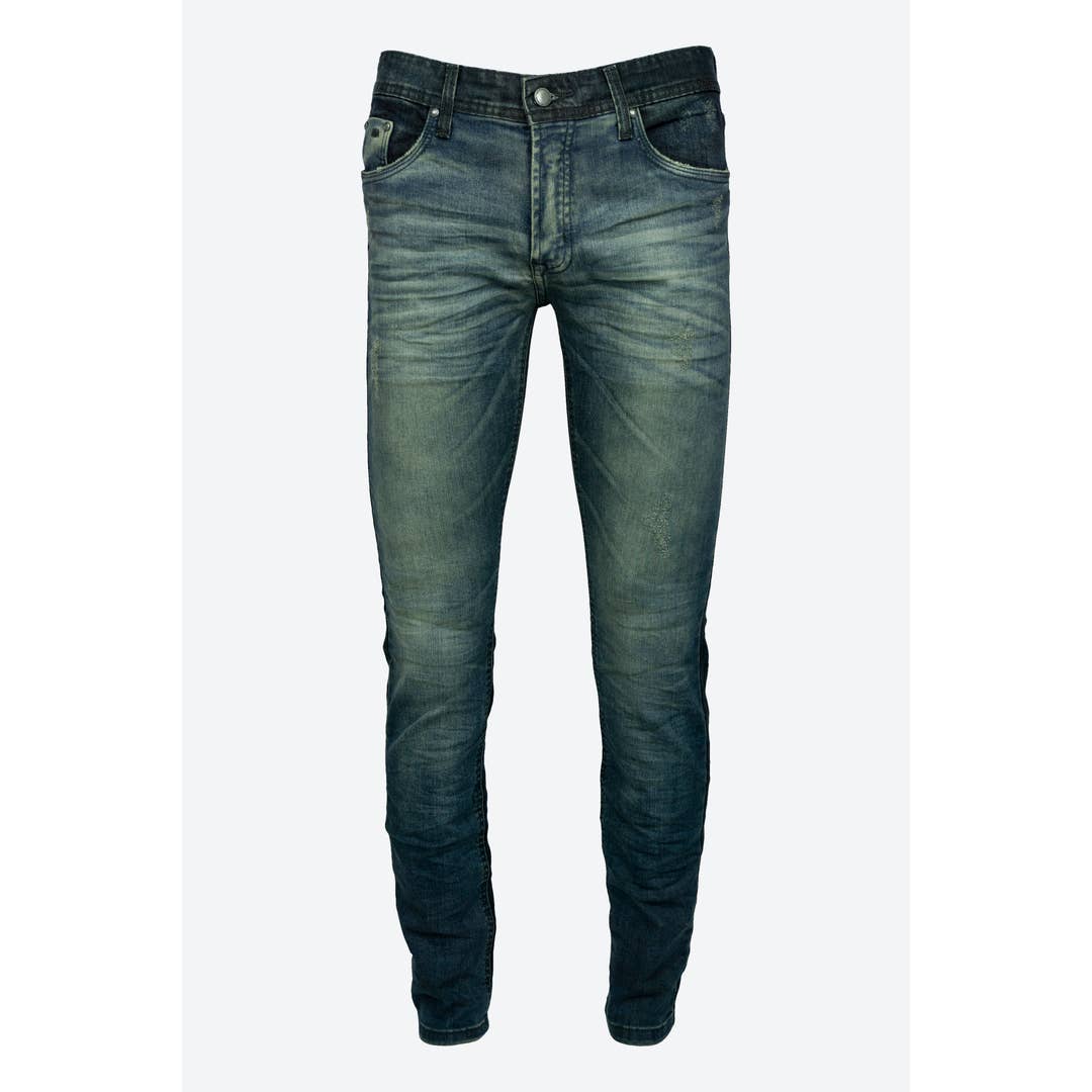 Skinny Splatter - Dirty Blue for wholesale by 86A Jeans