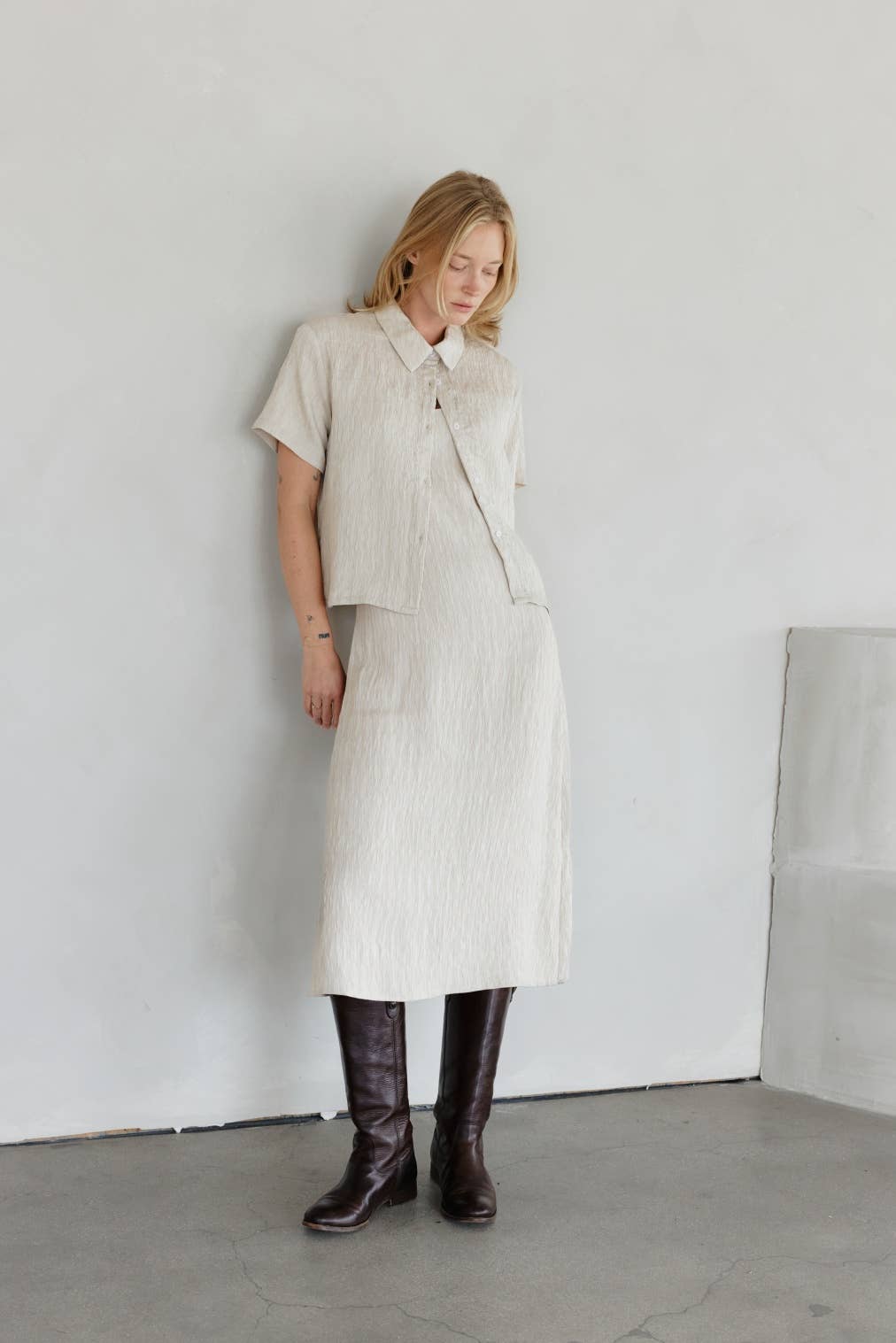 MOD REF – Camisa com botões no colarinho – Mulher por atacado – The Miranda Top | Topo com Botão Texturizado7