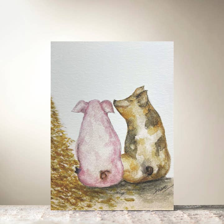 Piggy Piggy Card by Guan for wholesale by HomeLess Made