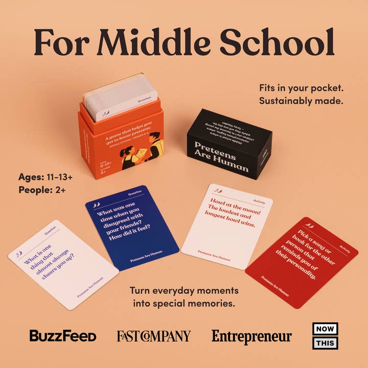 Parents Are Human | Card Games for Family, Love, & Healing - Wholesale Card Game - Preteens Are Human (Ages 11-13+)1