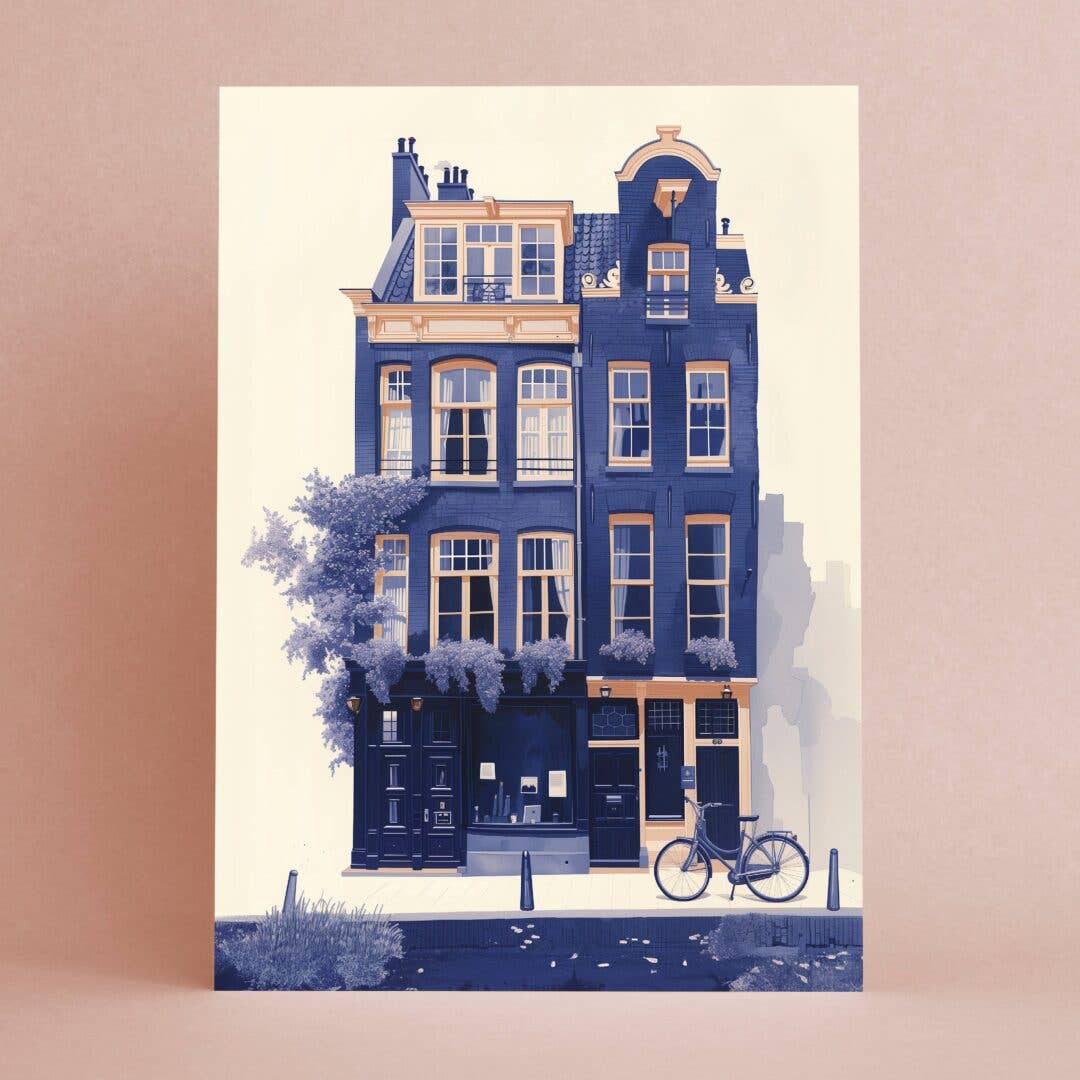 Botanopia - gifts , decor and cards for plant lovers - Wholesale Everyday Greeting Card - Wisteria on the canal house | Everyday Greeting Card | Dutch1