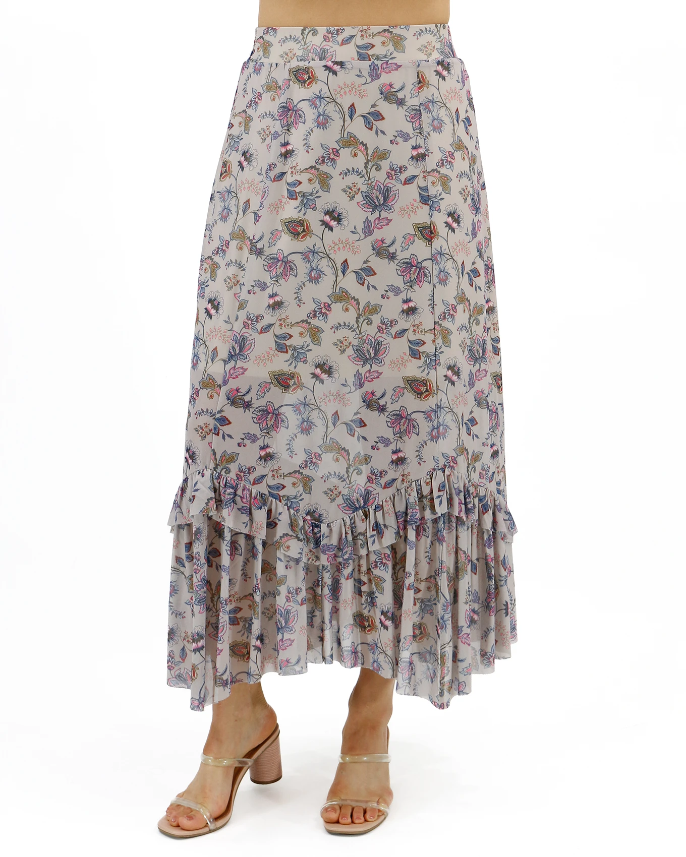Mesh Floral Maxi Skirt for wholesale on Faire4