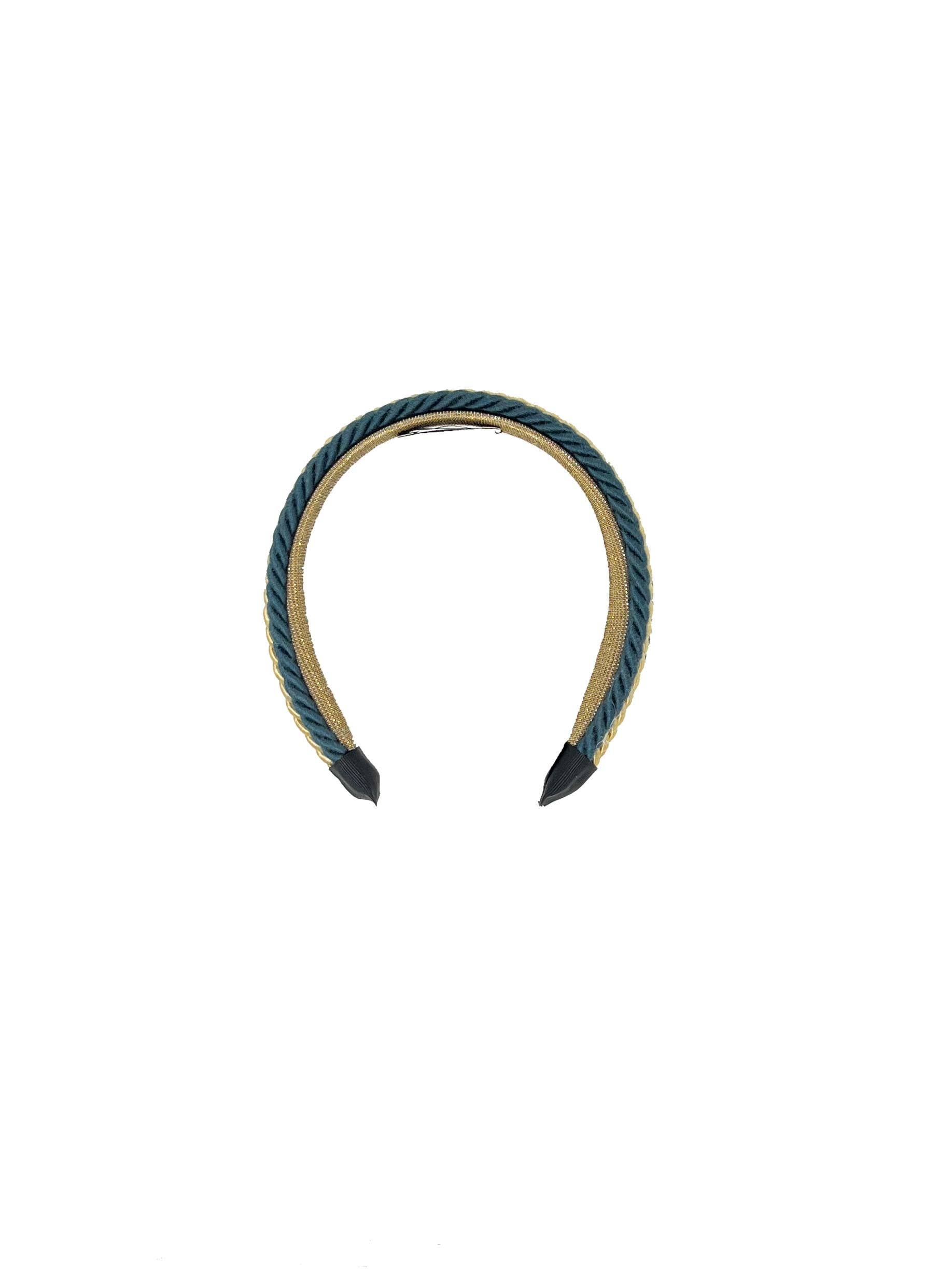 Tétè Accessories - Wholesale Fashion Headband - Women's - Simple gold and avion blue three-strand cord headband