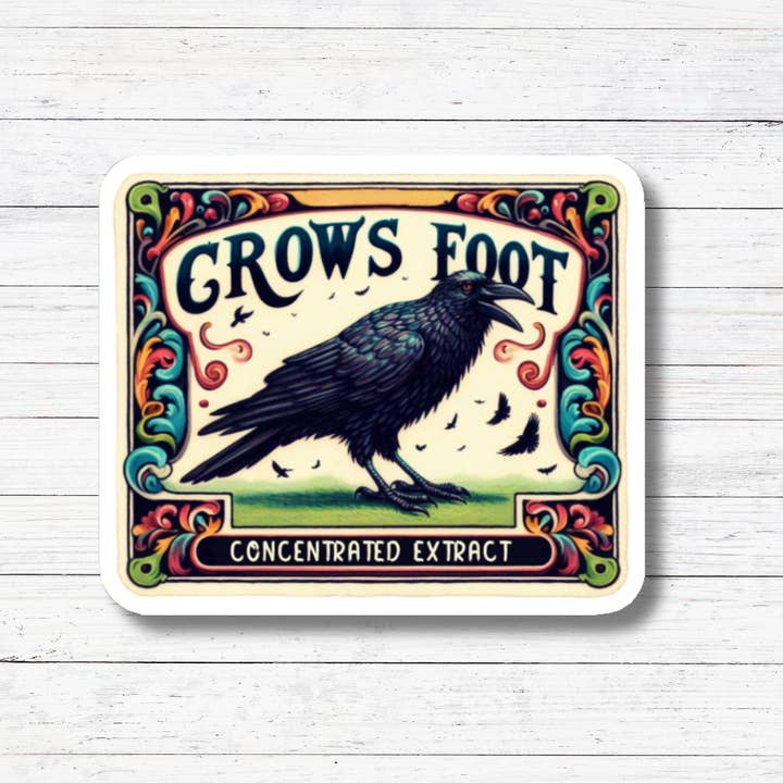 Oily Graphic Creations - Wholesale Sticker - Crows Foot-Halloween Potion Label Stickers/Magnet1