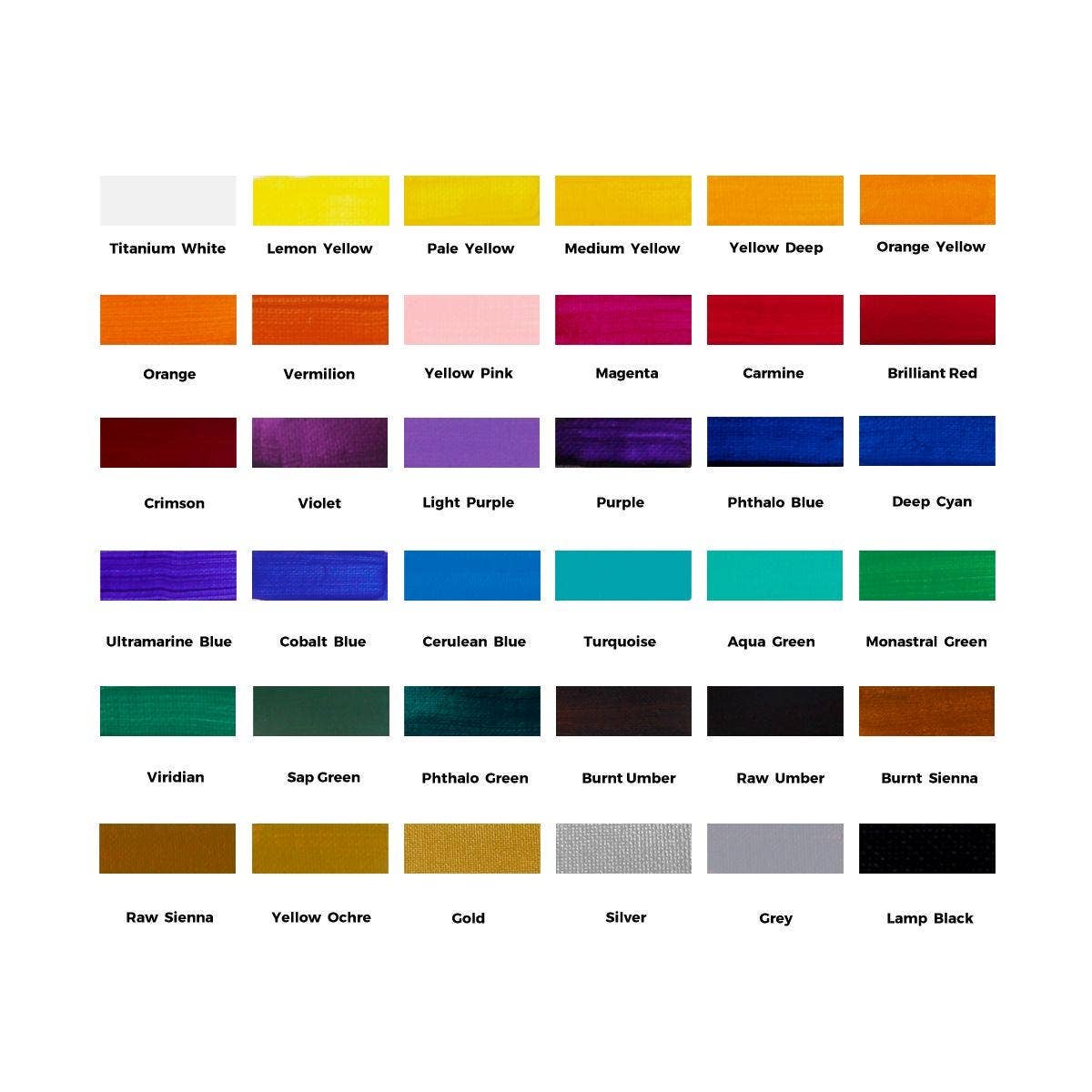 Mont Marte Usa, Inc. - Wholesale Paint Set - Acrylic Color Paint Set Signature 36pc x 36ml (1.2oz)2