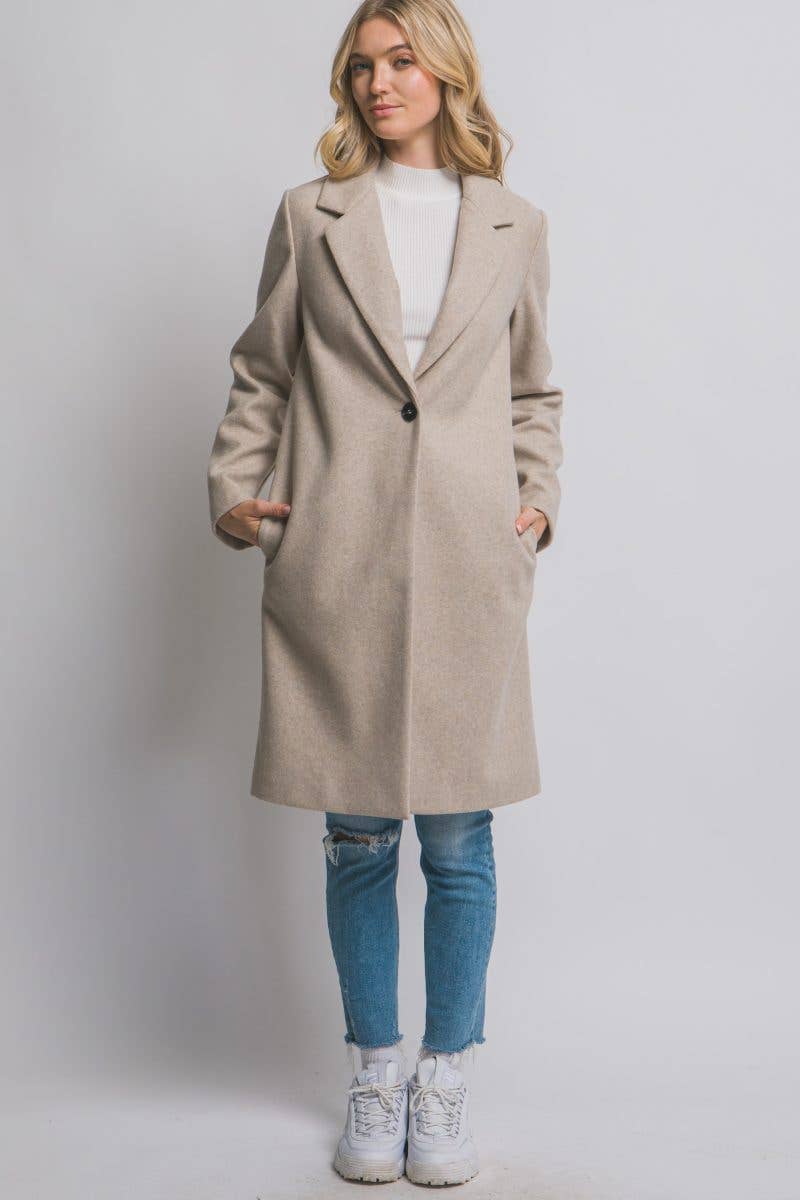 Vanilla Monkey - Wholesale Coat - Women's - Classic Single Breasted Long Coat4
