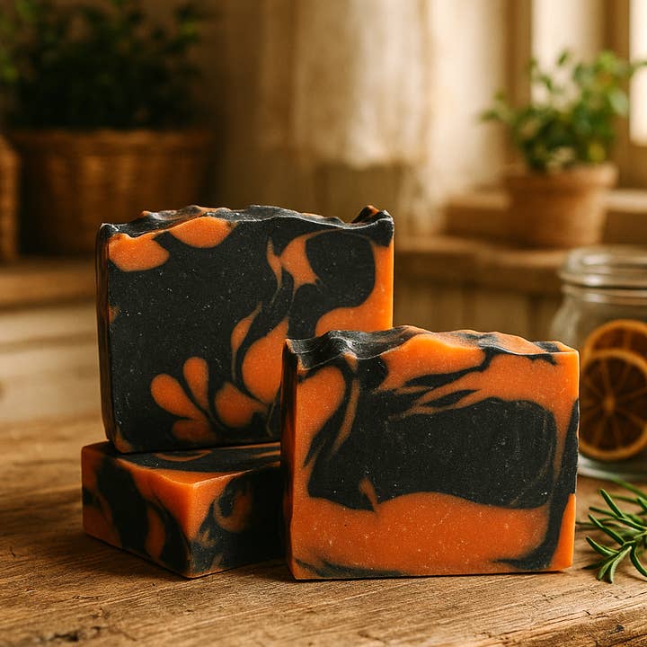 Grapefruit Palmarosa Soap (no packaging- private label) for wholesale by DeShawn Marie Soap Boutique