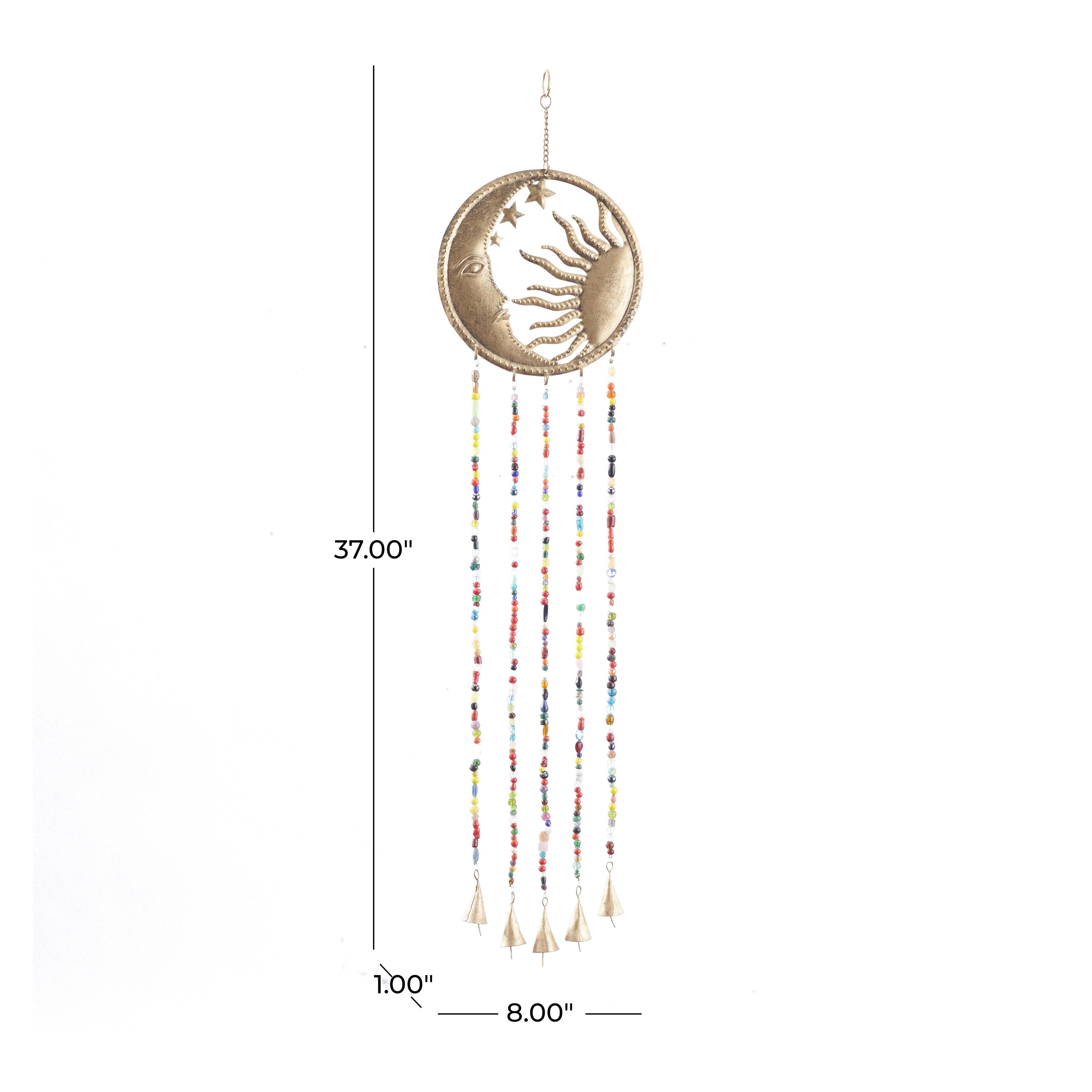 Import Corner – wholesale Wind chime – A-91977: METAL WIND CHIME 8"W, 37"H4