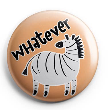 Oavsett (zebra) Pinback Knapp/Märke för wholesale av Prickly Cactus Collage