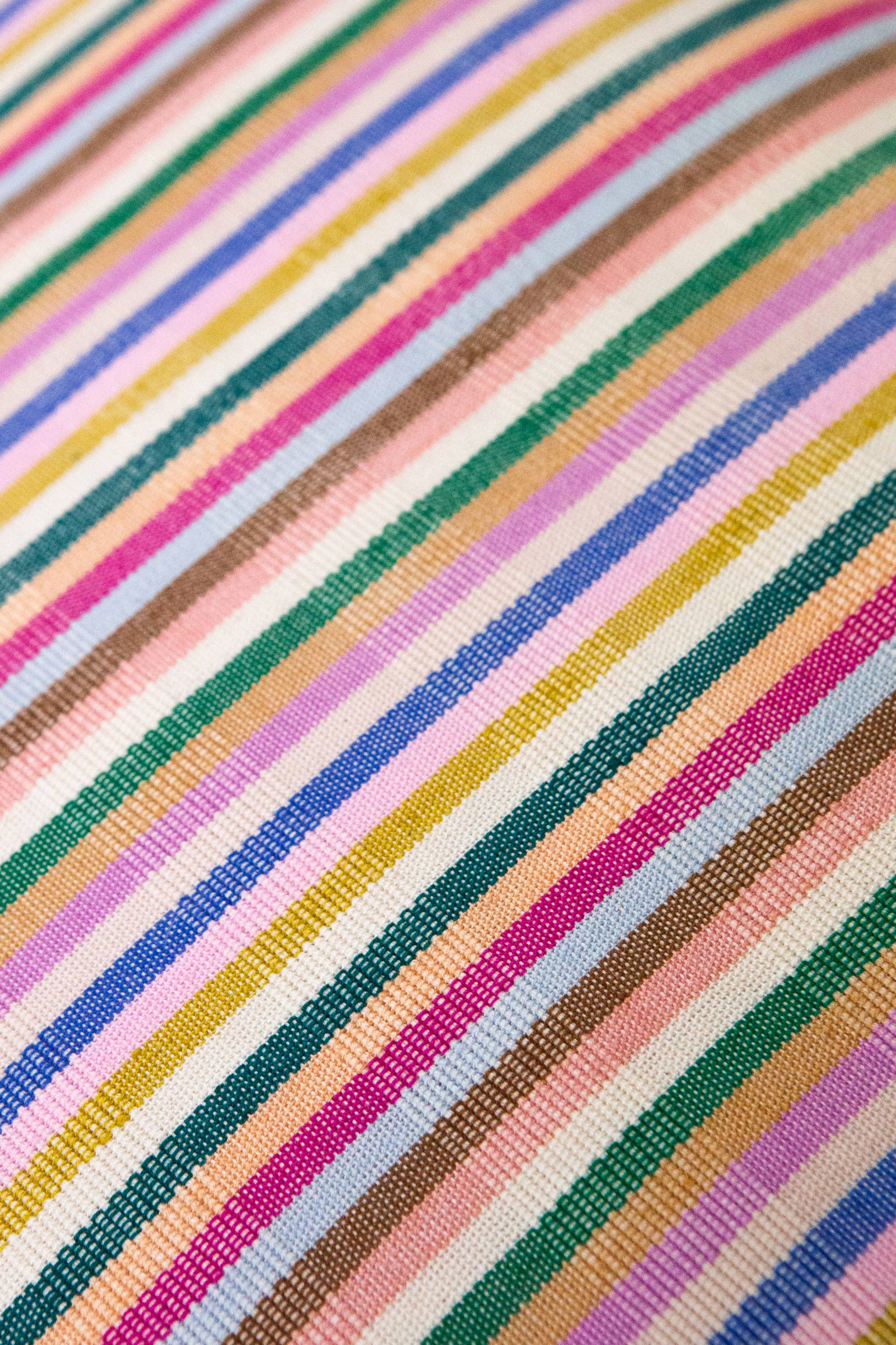 Archive NY - Wholesale Throw/Decorative Pillow - Valentina Ruffle Rainbow Stripe Pillow3