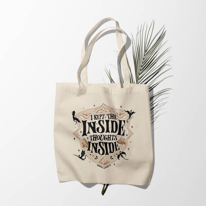 MagicMerchEmporium - Wholesale Tote bag – Unisex - “I Kept the Inside Thoughts Inside” Tote Bag5