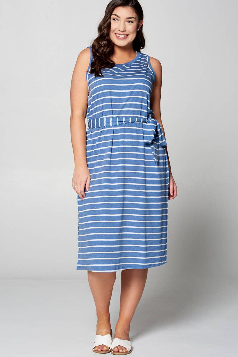 Emerald Collection - Wholesale Dress - Women's - ETK-7633-PL Sleeveless Midi Dress9