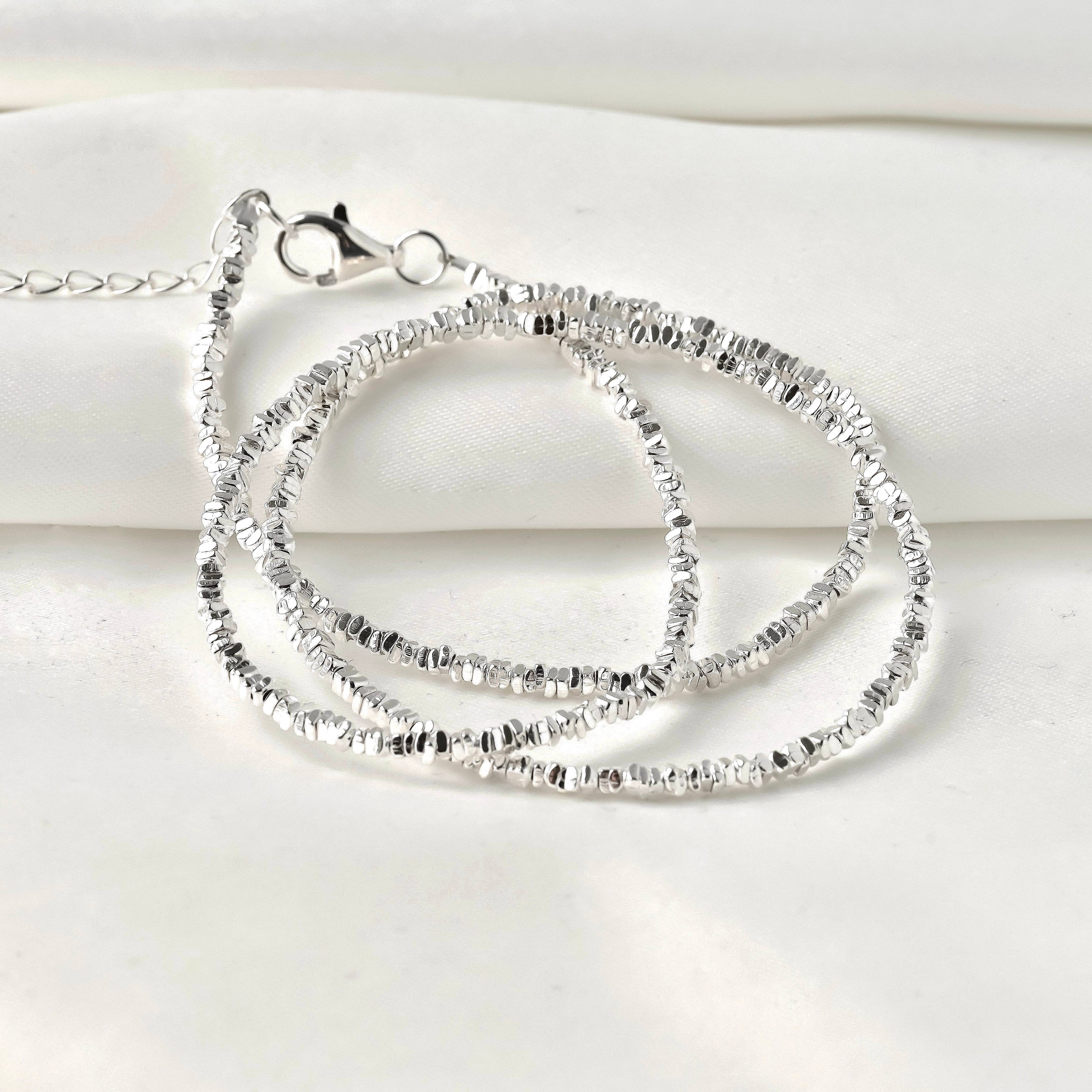 Blueyejewelry - Wholesale Choker/Collar - 925 Sterling Silver Beaded Choker - Silver Bead Necklace10