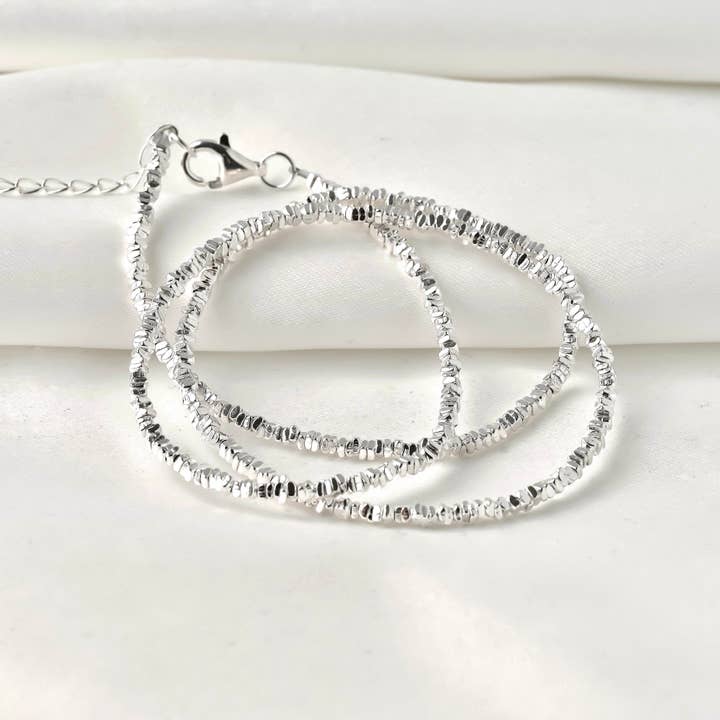 Blueyejewelry - Wholesale Choker/Collar - 925 Sterling Silver Beaded Choker - Silver Bead Necklace10