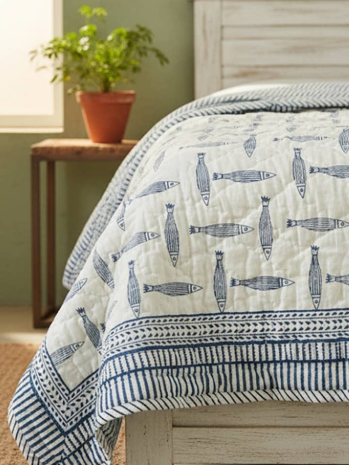 Couverture/Édredon pour bébé en coton doux 100% léger à double face Milo pour la vente par Akshu & Ameirah