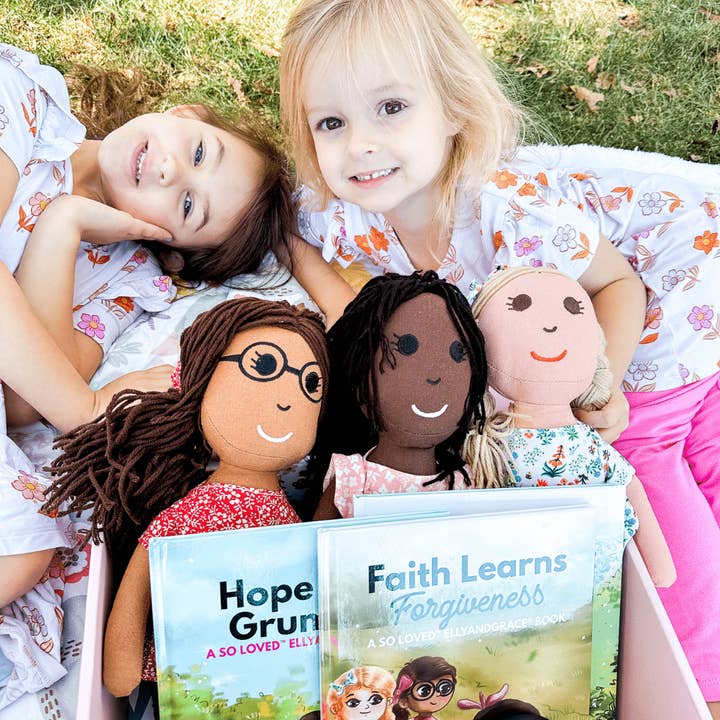 EllyandGrace - Wholesale Doll - Kids - Faith, Grace, Hope, Full Linen Doll and Christian Book Set7