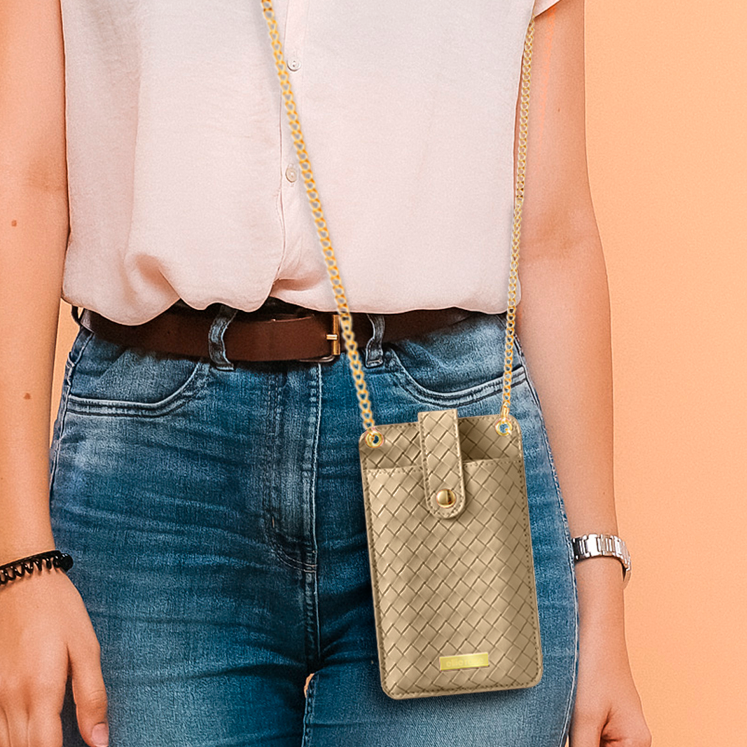 Ellie Rose - Wholesale Crossbody Bag - Women's - Crossbody Phone Bag with RFID Blocking Lining Natural6