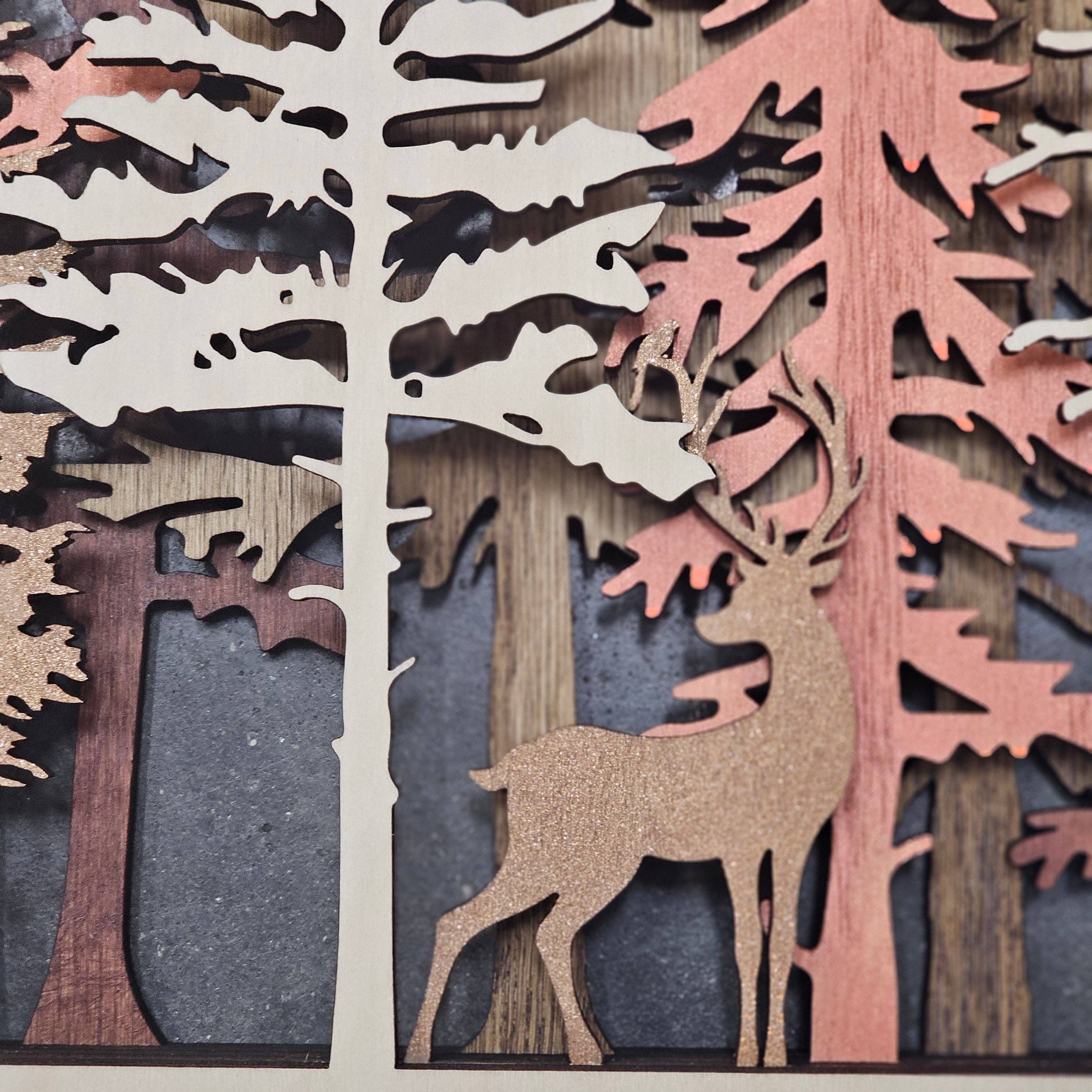 Gulf Coast Custom - Wholesale Wood Wall Art - Forest Wall Art – Handcrafted 5-Layer Birch Wood Home Decor3