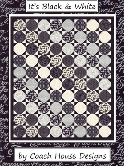Det är svart & vitt täcke mönster för wholesale av Coach House Designs