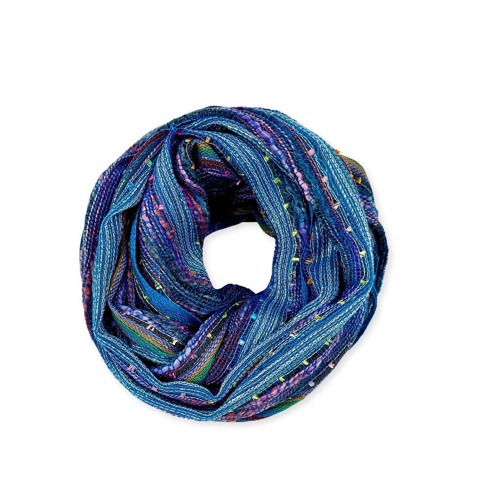 Humble Hilo – wholesale Scarf – Women's – Humble Hilo Multicolored Thread Artisan Scarf50