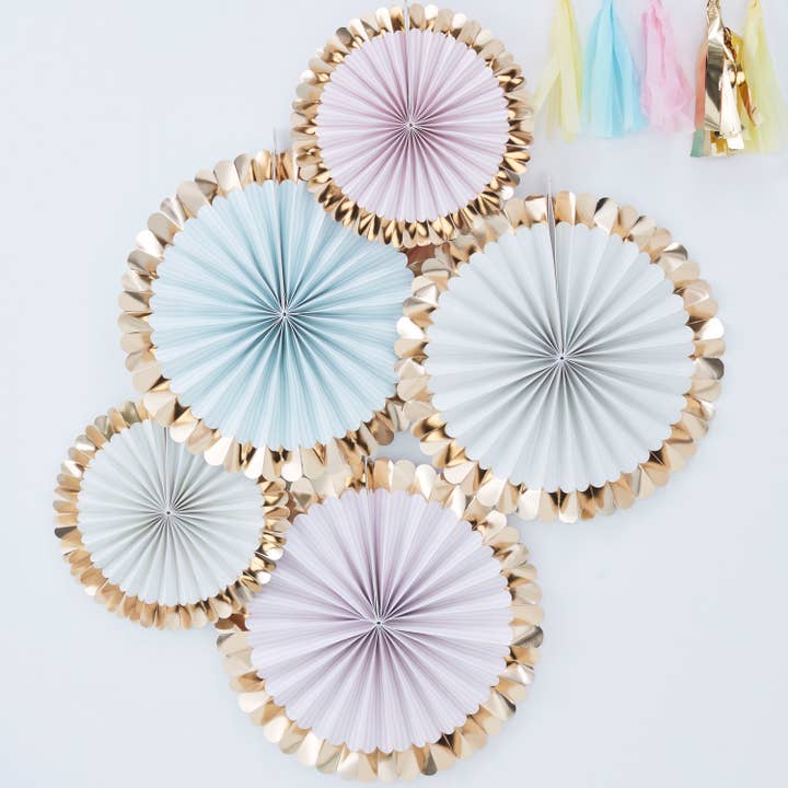 Fan Decorations - Pastel Kit for wholesale by Ginger Ray