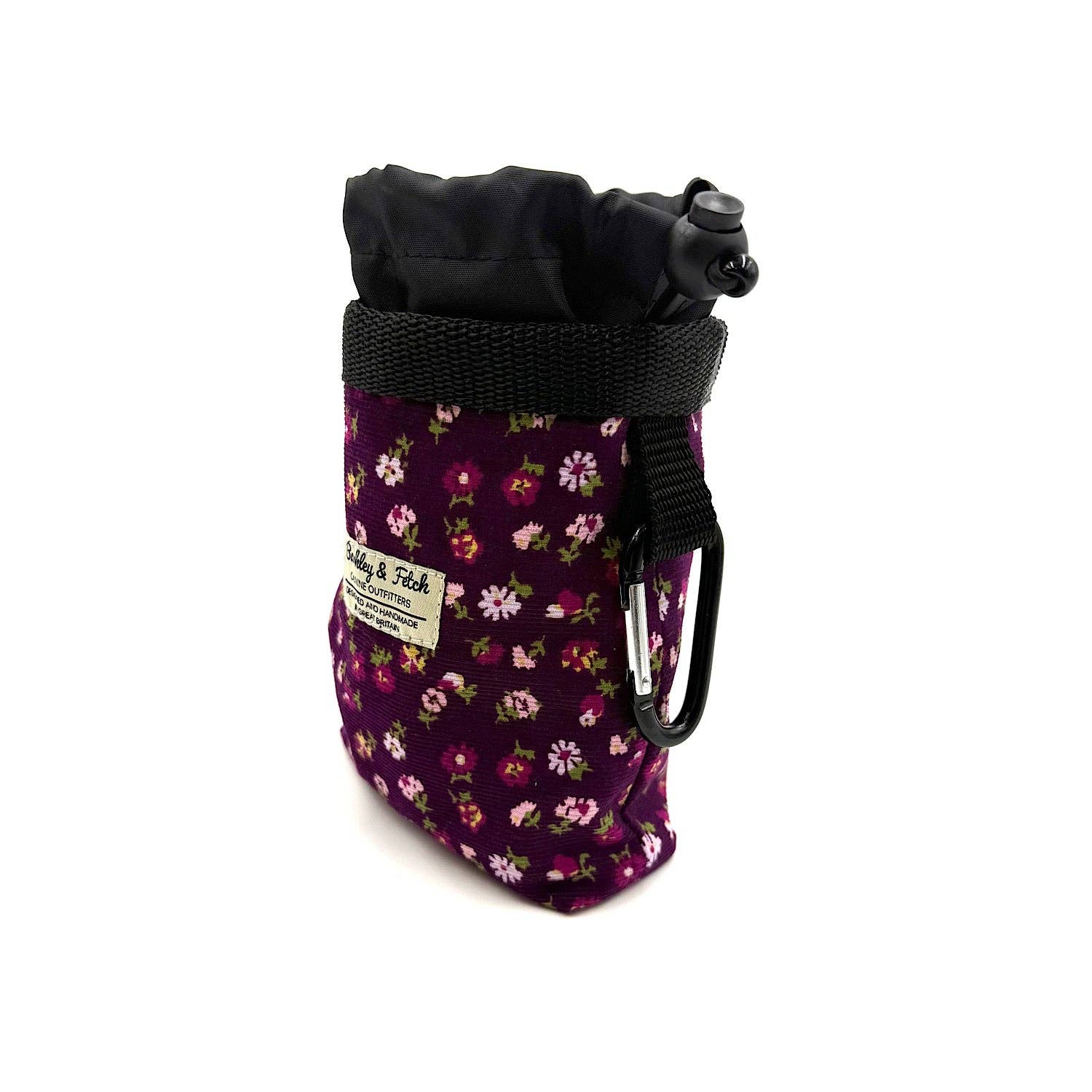 Barkley and Fetch – wholesale Pet treat bag – Dog – Berry Blossom Corduroy Treat Bag1