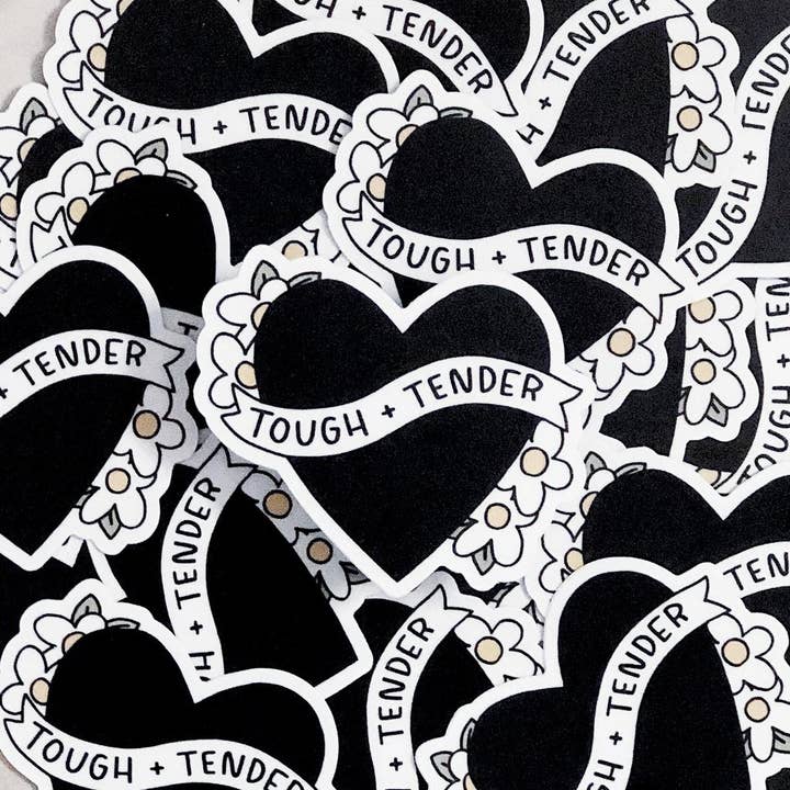Tough and Tender Sticker for wholesale by The Crybaby Club