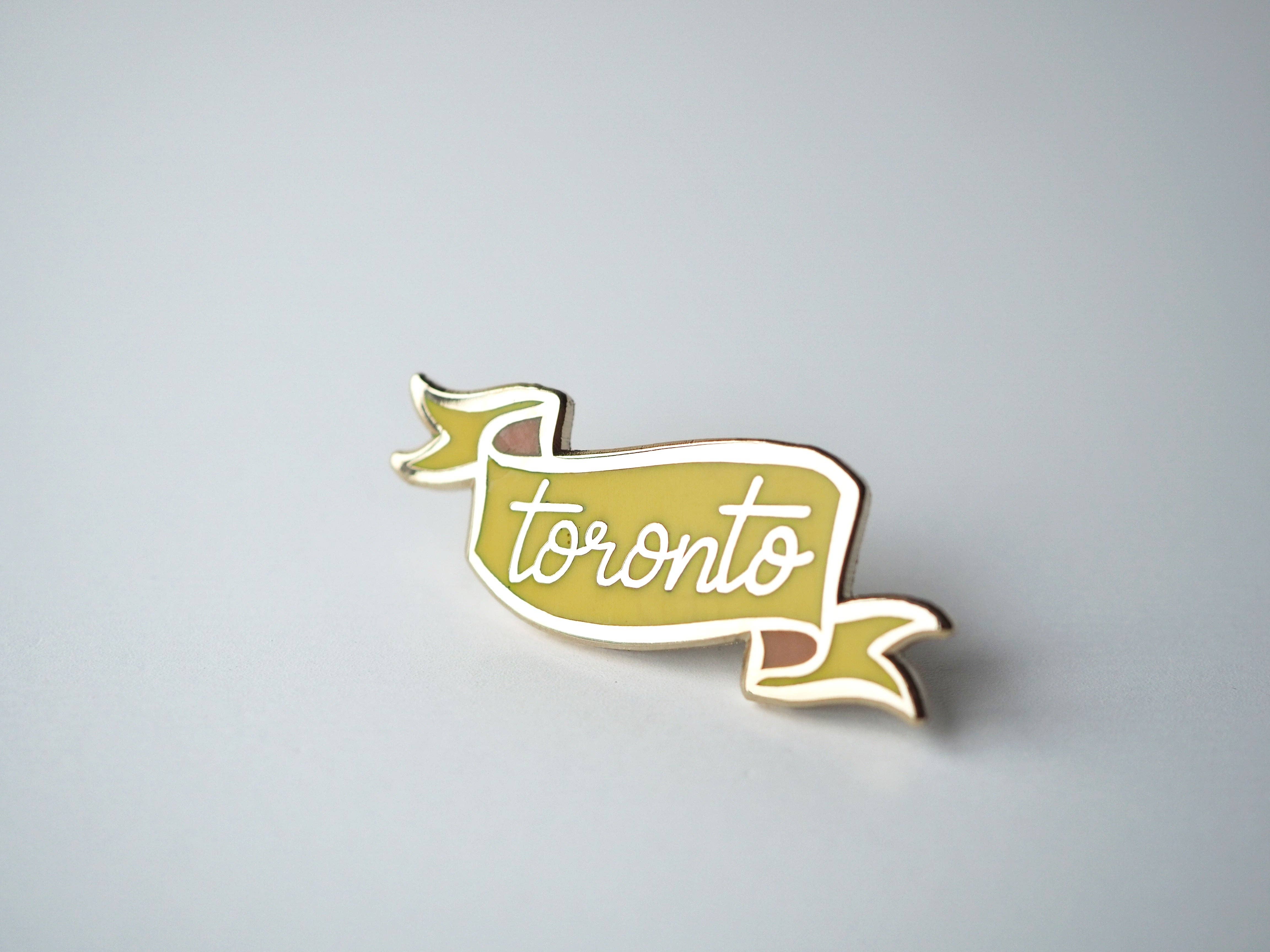 LanaBetty - Wholesale Lapel Pin/Button - Toronto Banner - Lapel Pin - Yellow1
