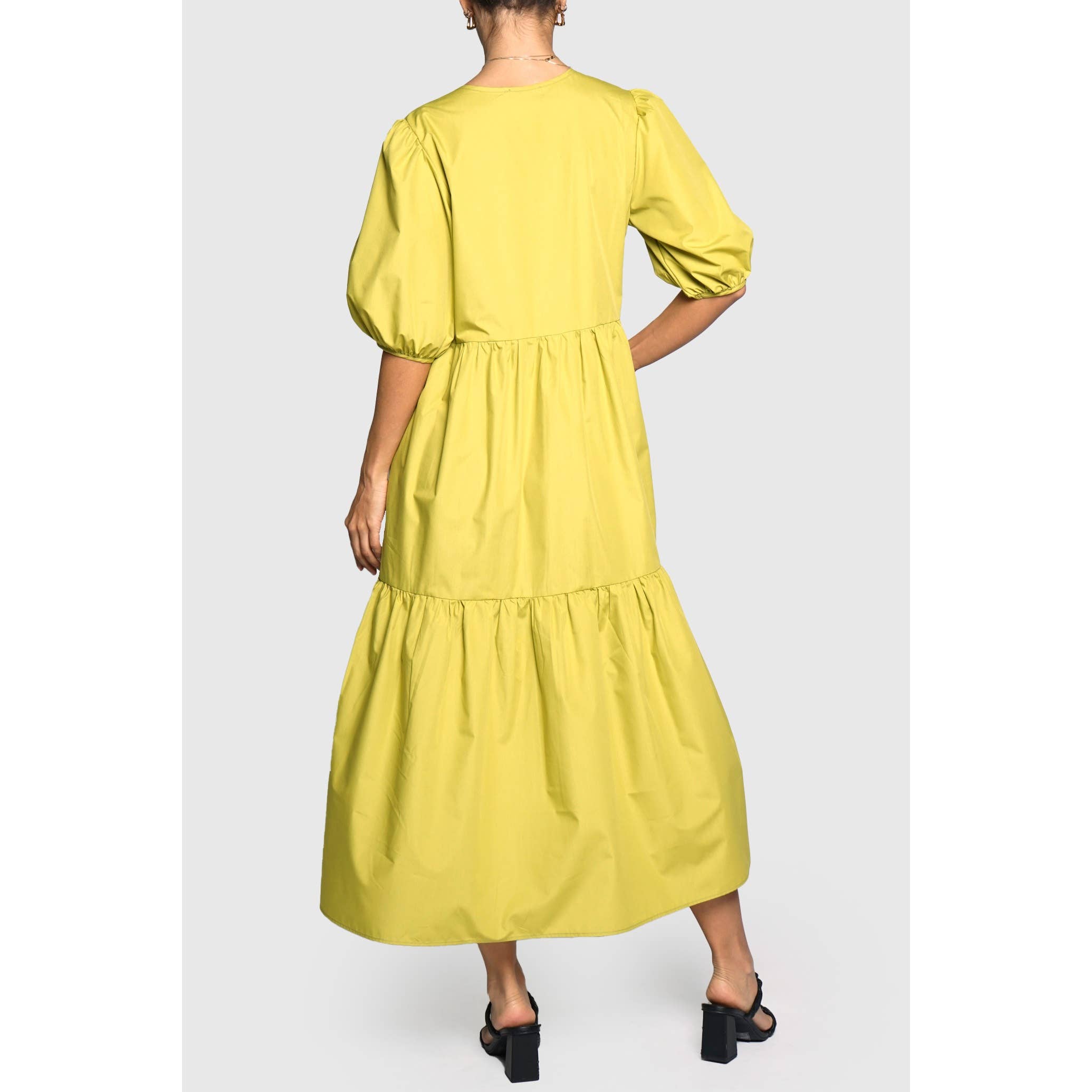 Sans Souci - Wholesale Jurk - Dames - POPLIN MAXIJURK MET STRIKSLUITING VOOR10