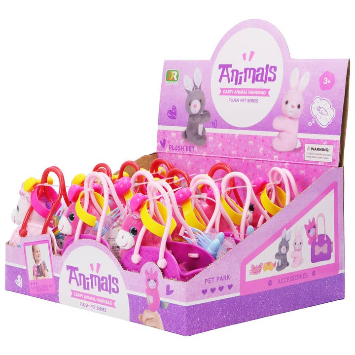 ASSORTED Unicorn Pony Stuffed Toy Carry Bag - 12 Pcs for wholesale on Faire1