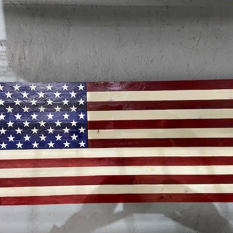 Large Wood American Flag for wholesale by Full Woodworking, LLC