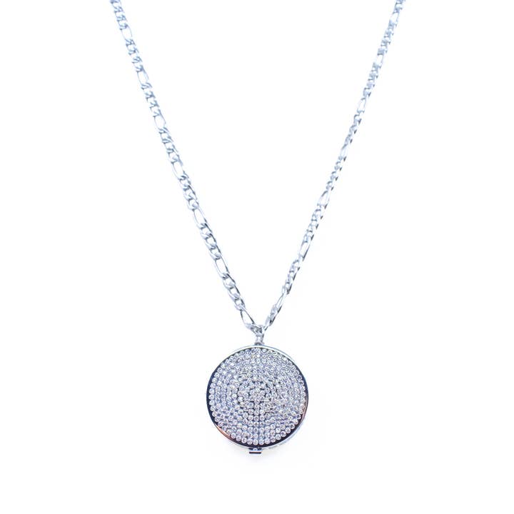 Bling Lip Balm Necklace in White Gold for wholesale by Get Balmy