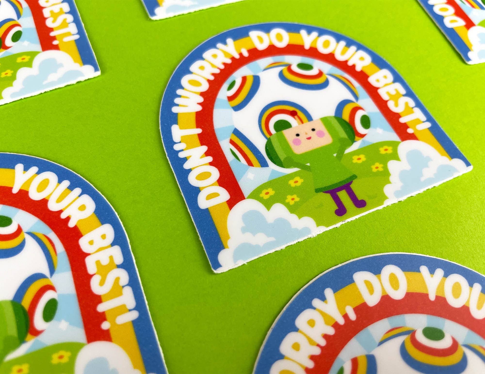 Kidnichols – Engroshandel Klistermærke – På The Rocks Vinyl Sticker. Vær ikke bekymret, gør dit bedste! Kawaii3