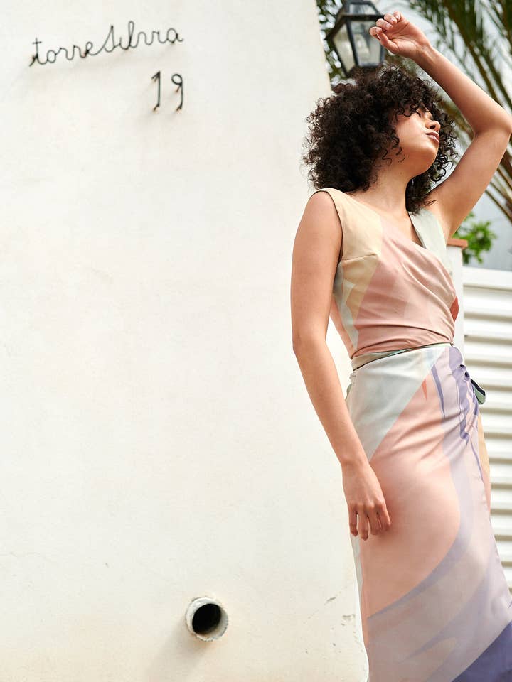 Orchidee omkeerbare rok voor wholesale door Gina Cusachs