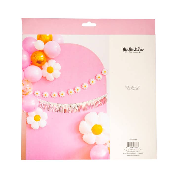 My Mind’s Eye - Wholesale Party Sign/Banner - PLGOG03 - Disco Daisy Puffy Felt Banner Set6