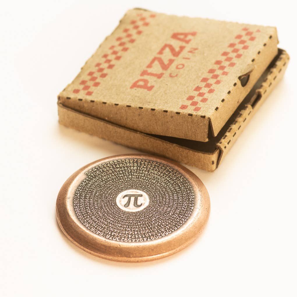 Shire Post Mint - Wholesale Keepsake Coin/Token - Pizza Pi Coin in Copper with Tiny Pizza Box4