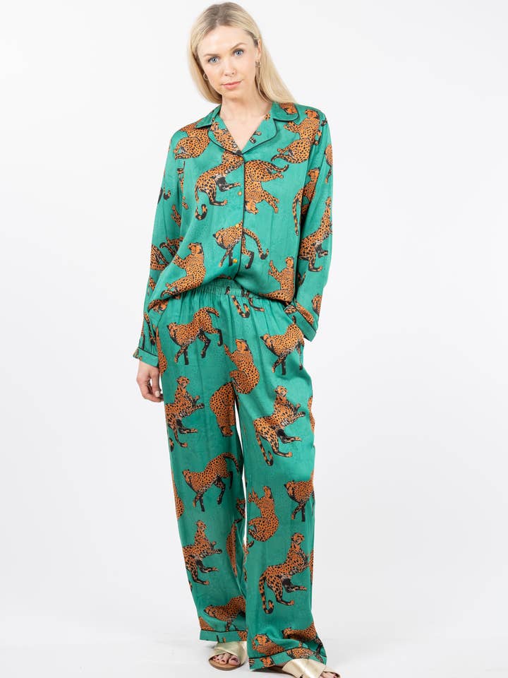 JADE TRAJI SOFT PAJAMA SET for wholesale by Tolani