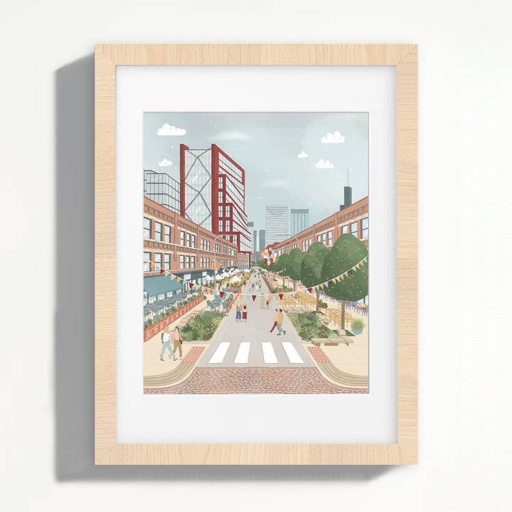 Chicago Fulton Market - West Loop Summer Illustration for wholesale by Drift Trace